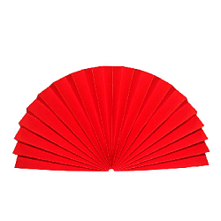 Веер-гармошка 160г/м 30 см, ярко-красный