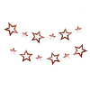 Гирлянда "Звезды" металлик 9 см, 5 см х 4 м, розовое золото