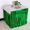 Юбка фольгированная для стола из дождика 2,75 см х 75 см, металлик зеленый