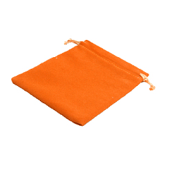 Мешочек замшевый (1) 17х23см, ярко-оранжевый